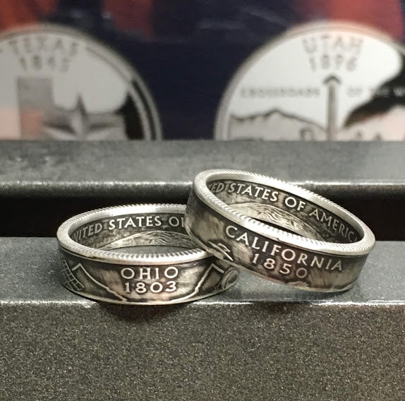 US States Coin Rings